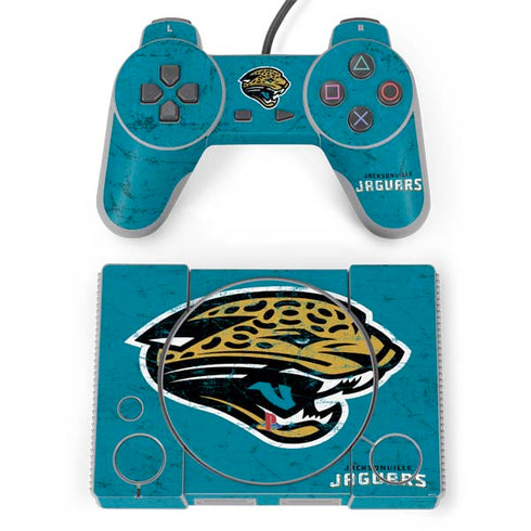 NFL Jacksonville Jaguars Distressed PlayStation Classic Bundle Skin